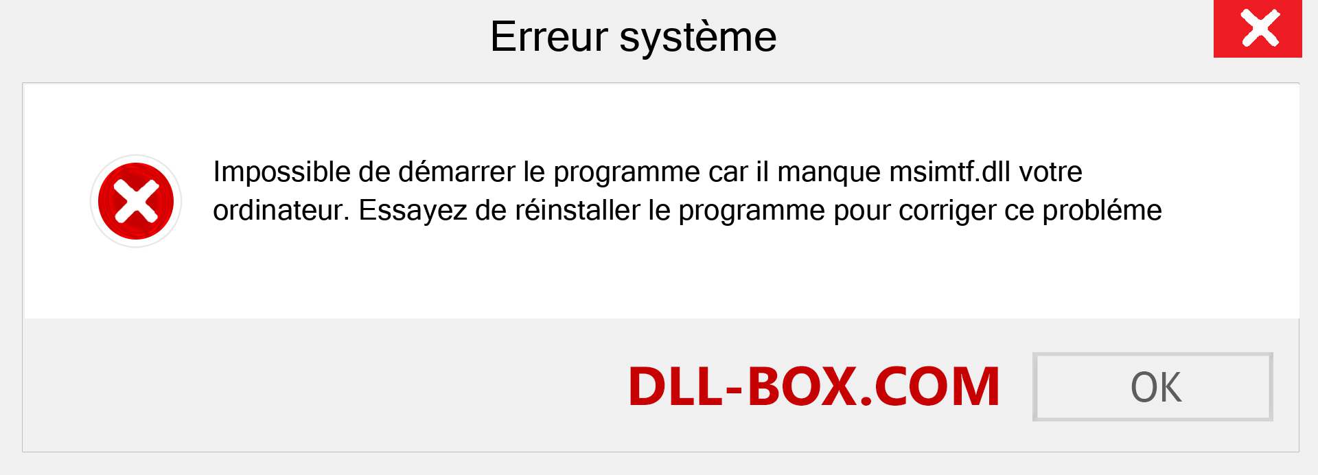 Le fichier msimtf.dll est manquant ?. Télécharger pour Windows 7, 8, 10 - Correction de l'erreur manquante msimtf dll sur Windows, photos, images