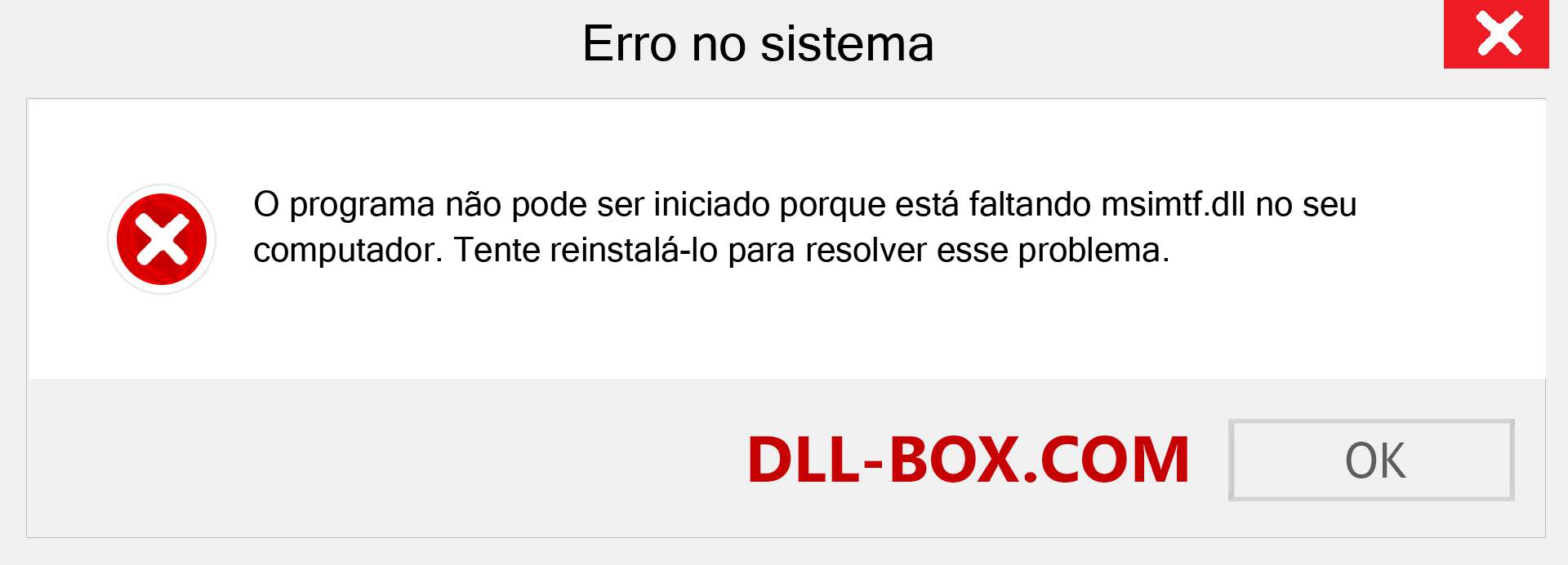 Arquivo msimtf.dll ausente ?. Download para Windows 7, 8, 10 - Correção de erro ausente msimtf dll no Windows, fotos, imagens